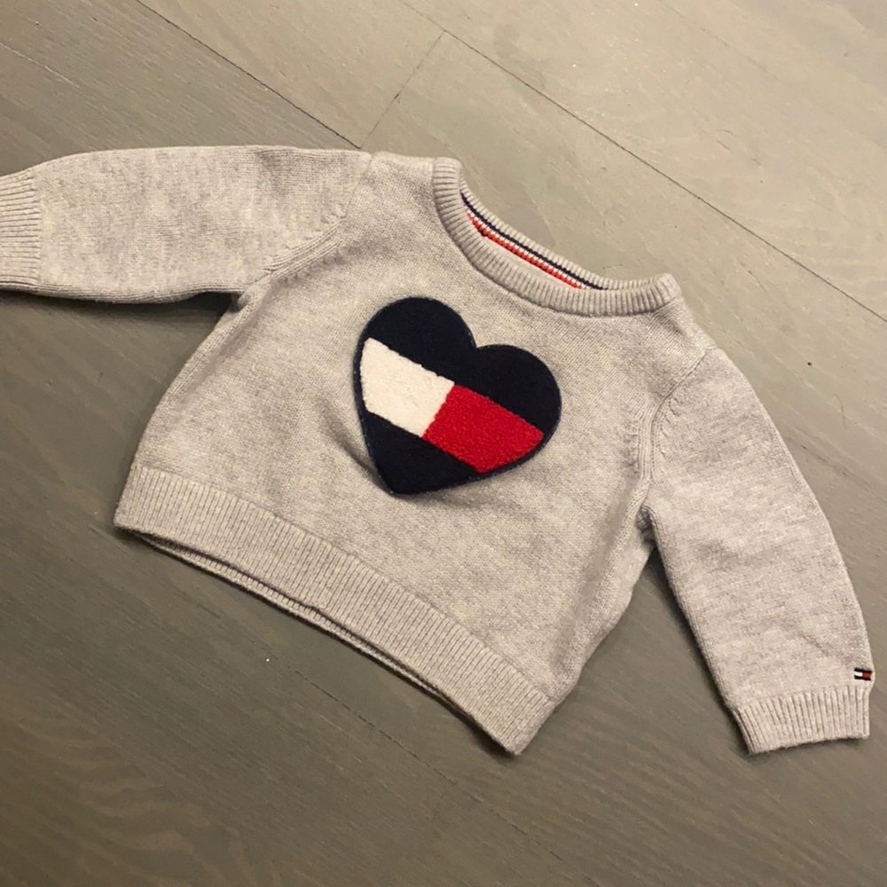 Tommy Hilfiger gray baby girl sweater